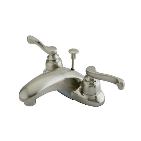 Kingston Brass 4" Centerset Bathroom Faucet, Brushed Nickel KB628FL